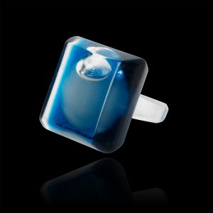 diane venet KOSICE Goutte eau mobile ring